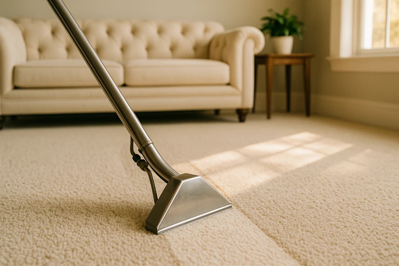CarpetCare of New England — professional carpet cleaning in progress